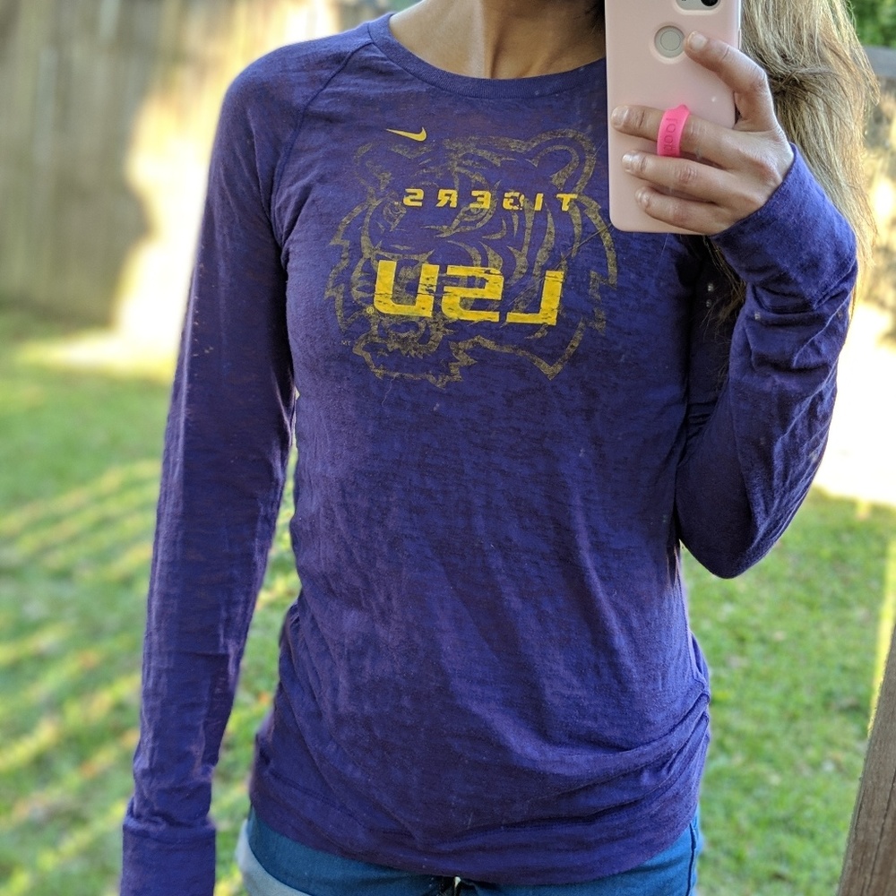 Long sleeve purple LSU shirt